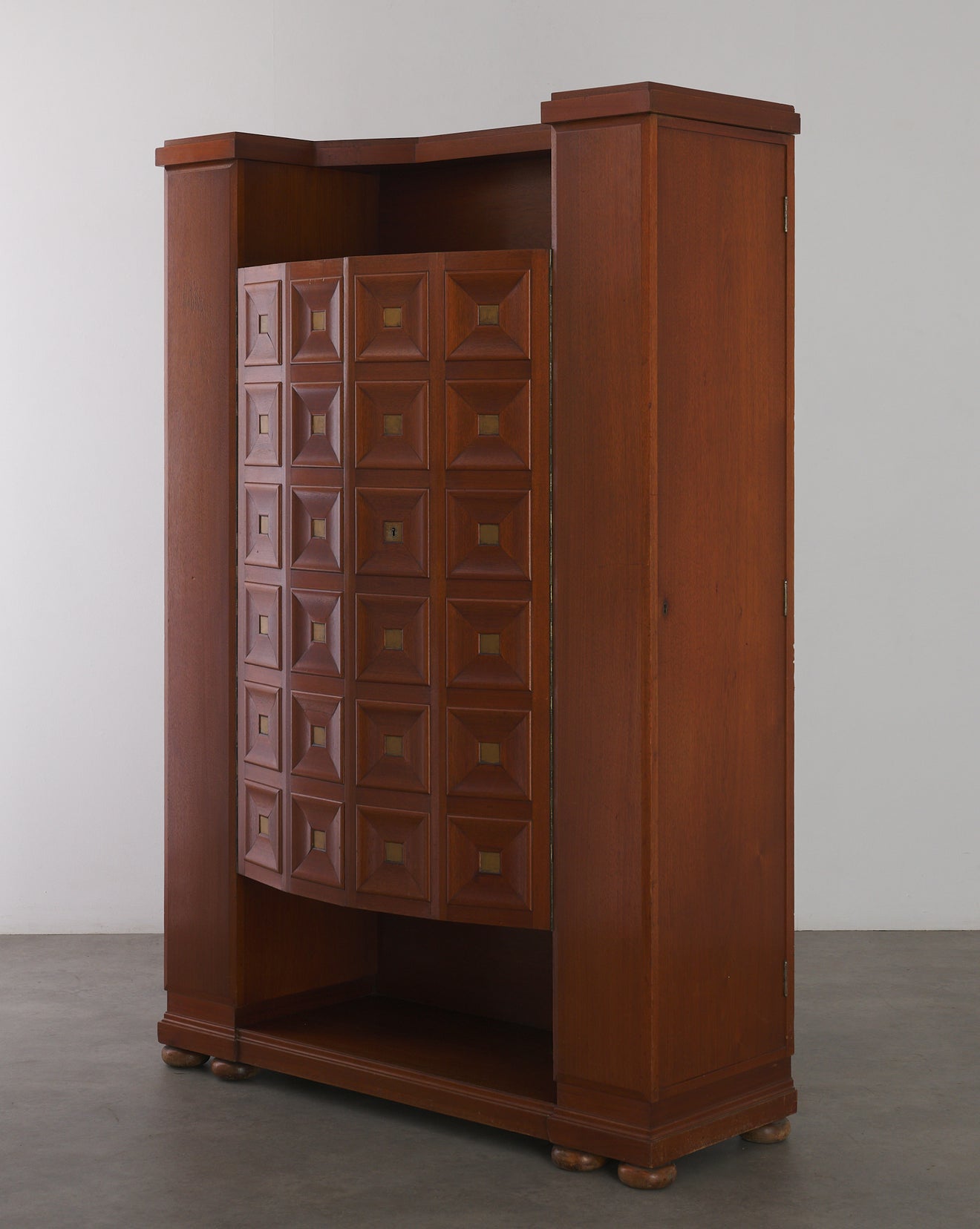 GERMAN CABINET WITH GEOMETRIC PANELING DESIGN